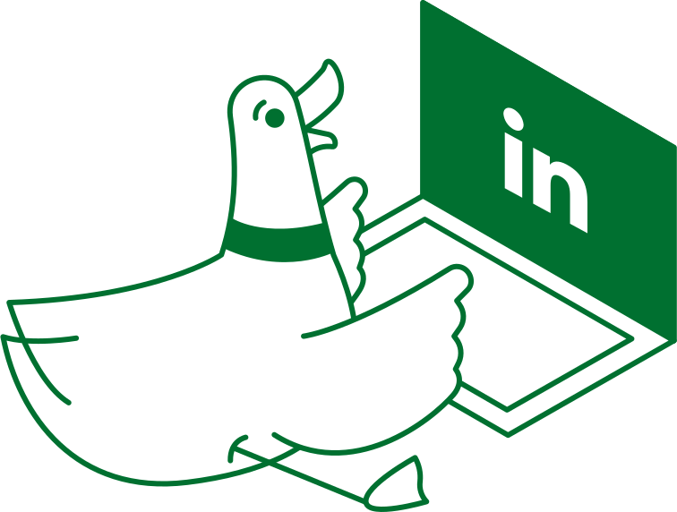 Duck using LinkedIn
